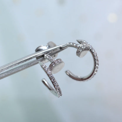 [RAFFINE]JUSTE EARRINGS 12.75MM SILVER DIAMOND
