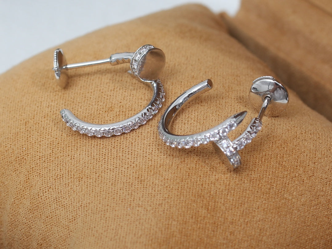 [RAFFINE]JUSTE EARRINGS 12.75MM SILVER DIAMOND