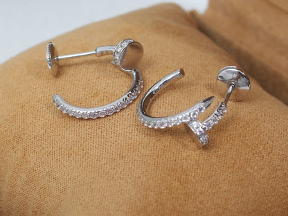 [RAFFINE]JUSTE EARRINGS 12.75MM SILVER DIAMOND