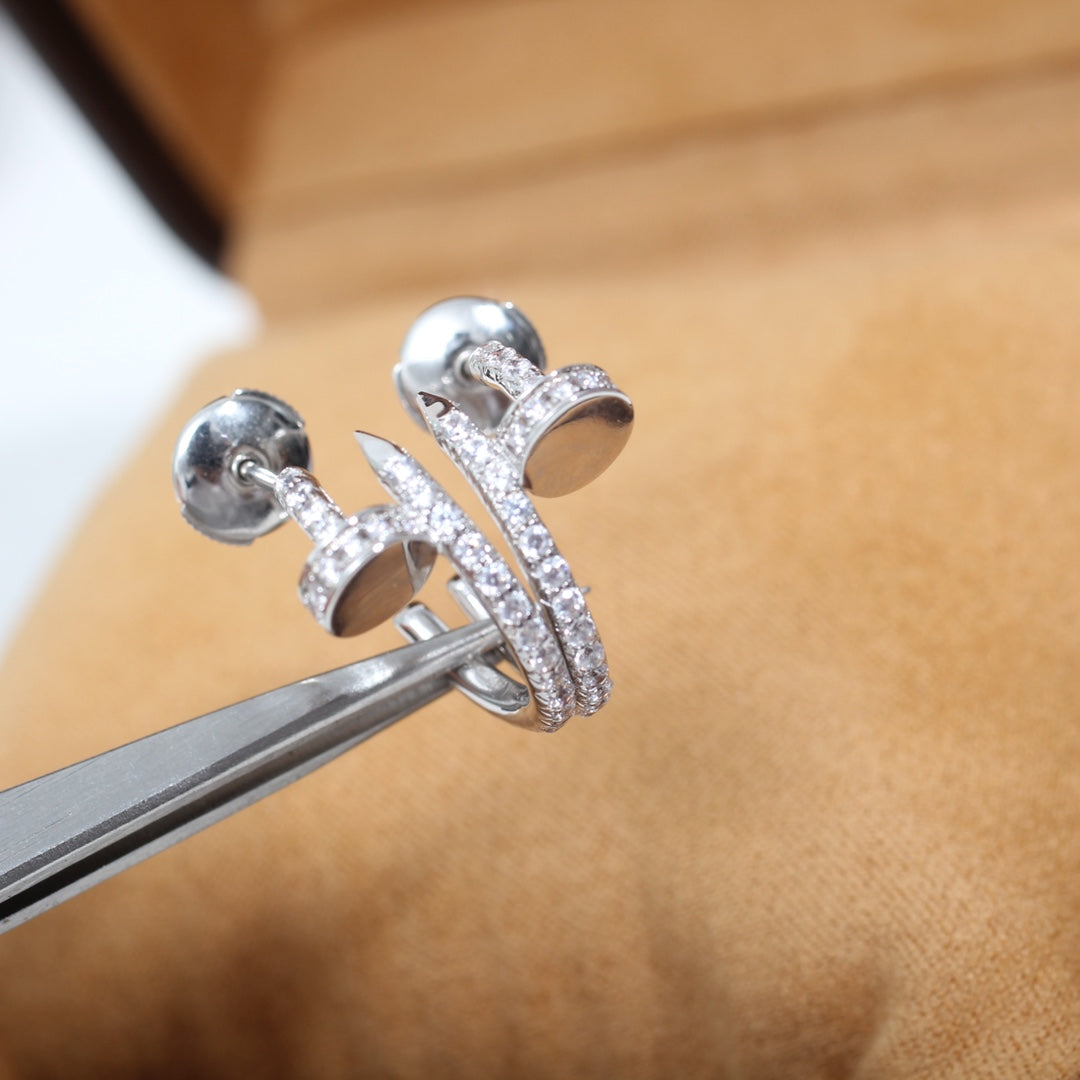 [RAFFINE]JUSTE EARRINGS 12.75MM SILVER DIAMOND