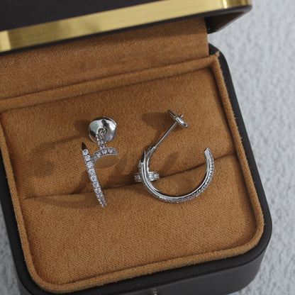 [RAFFINE]JUSTE EARRINGS 12.75MM SILVER DIAMOND