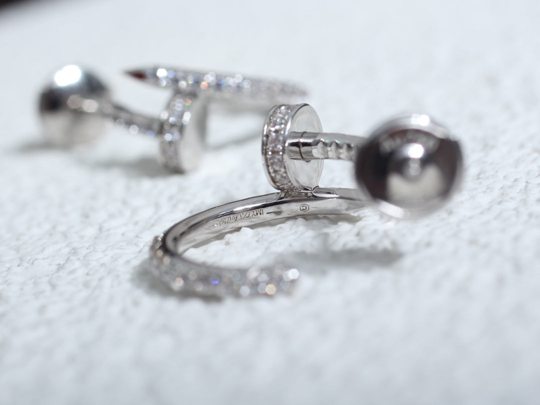 [RAFFINE]JUSTE EARRINGS 12.75MM SILVER DIAMOND