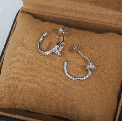 [RAFFINE]JUSTE EARRINGS 12.75MM SILVER DIAMOND