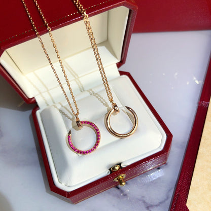 [RAFFINE]JUSTE NECKLACE GOLD RED DIAMONDS