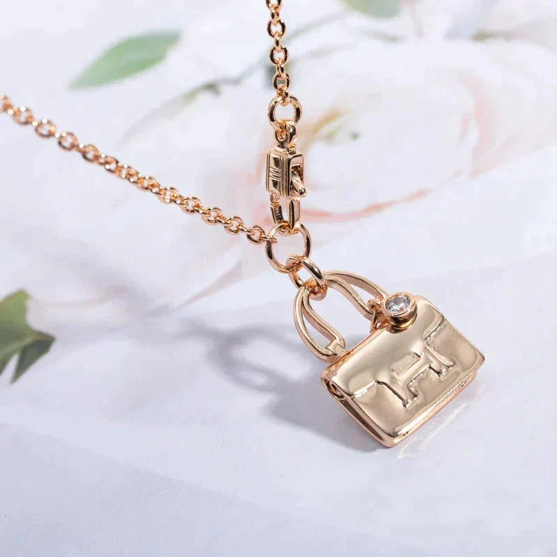 [RAFFINE]AMULETTE PEDANT ROSE GOLD NECKLACE