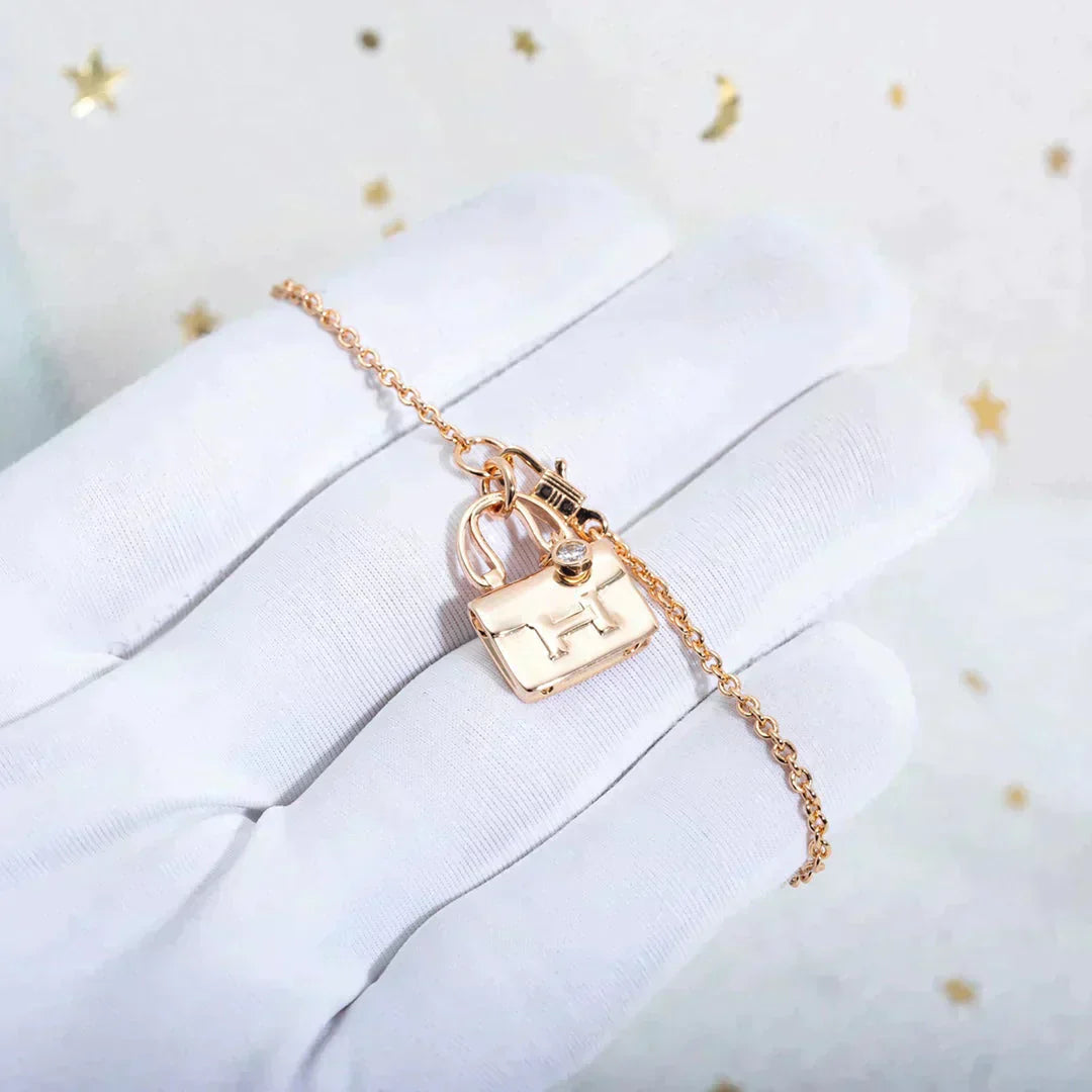[RAFFINE]AMULETTE PEDANT ROSE GOLD NECKLACE