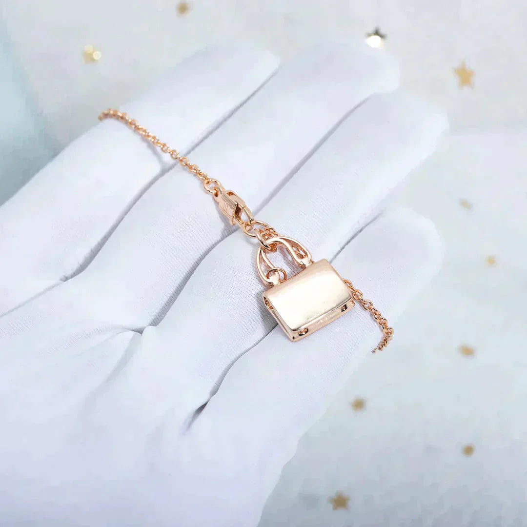 [RAFFINE]AMULETTE PEDANT ROSE GOLD NECKLACE