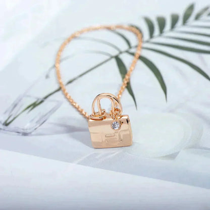 [RAFFINE]AMULETTE PEDANT ROSE GOLD NECKLACE