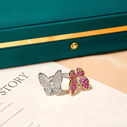 [RAFFINE]TWIN BUTTERFLY DIAMOND RING