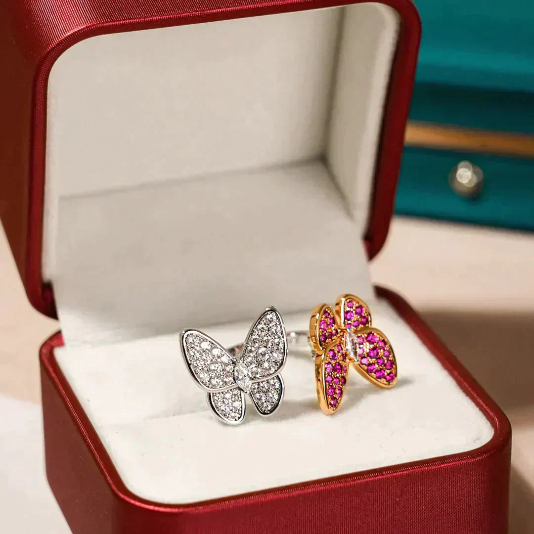 [RAFFINE]TWIN BUTTERFLY DIAMOND RING