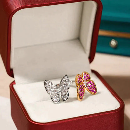 [RAFFINE]TWIN BUTTERFLY DIAMOND RING