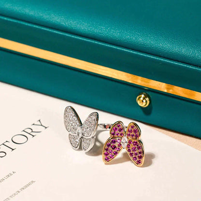 [RAFFINE]TWIN BUTTERFLY DIAMOND RING