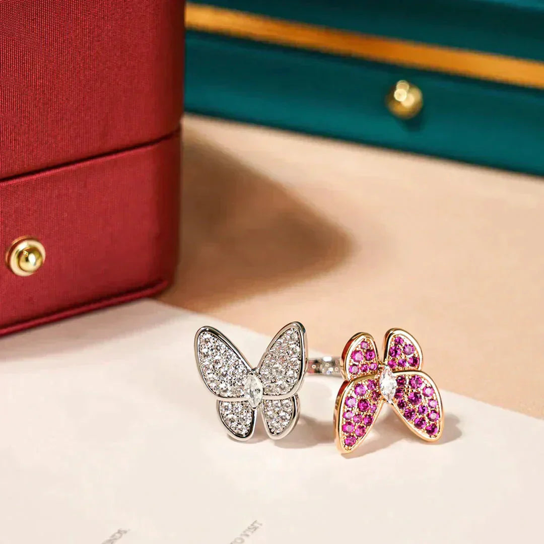 [RAFFINE]TWIN BUTTERFLY DIAMOND RING