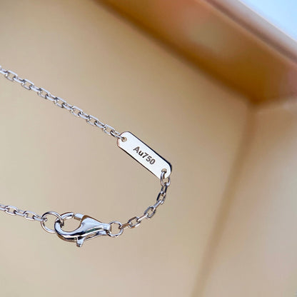 [RAFFINE]CLOVER DIAMOND NECKLACE SILVER