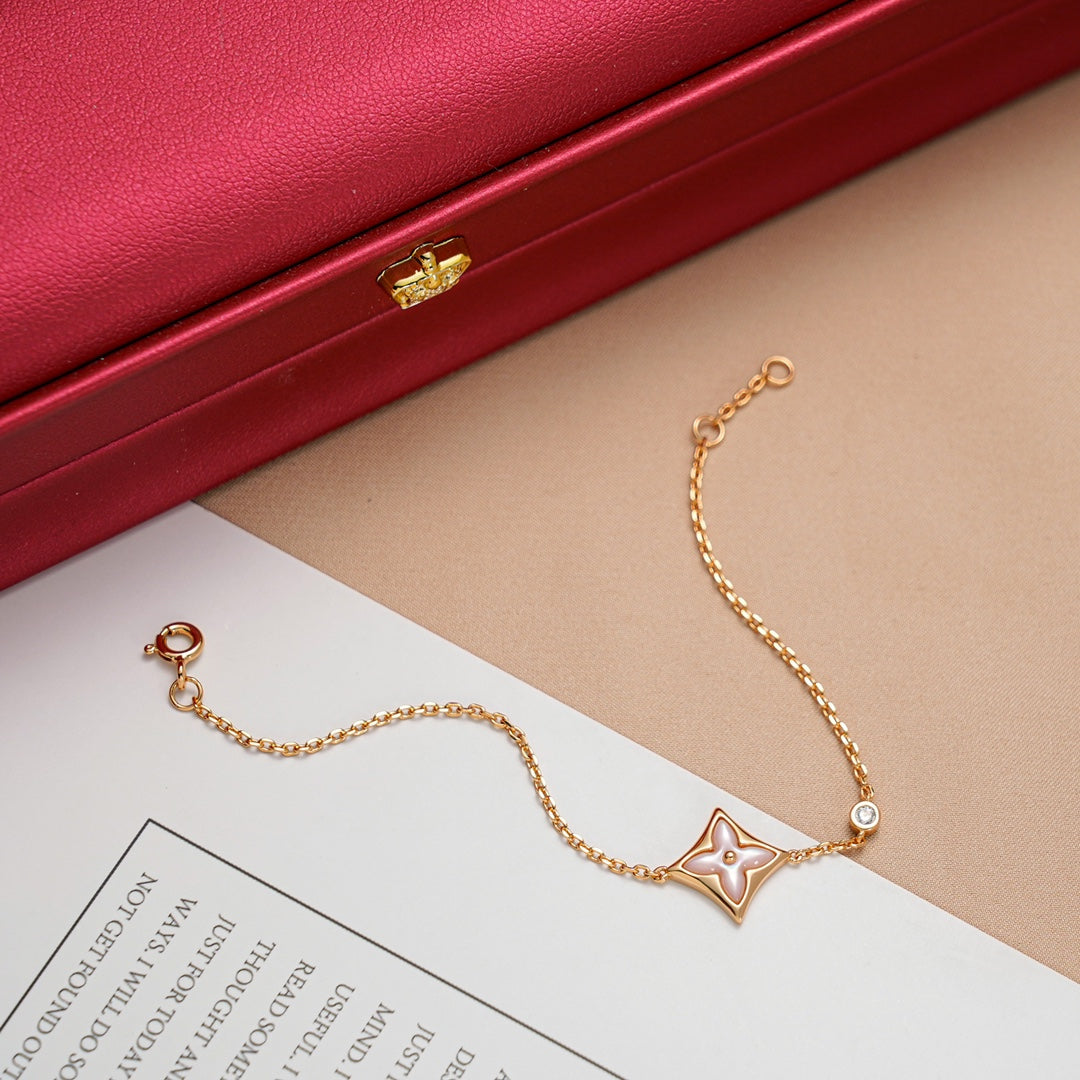 [RAFFINE]STAR 1 DIAMOND PINK GOLD BRACELET