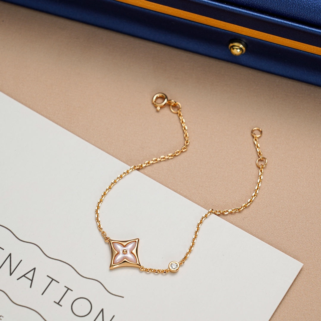 [RAFFINE]STAR 1 DIAMOND PINK GOLD BRACELET