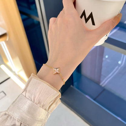[RAFFINE]STAR 1 DIAMOND PINK GOLD BRACELET