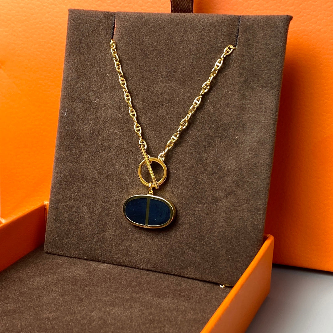 [RAFFINE]CHAINE VERSO BLACK CERAMIC NECKLACE
