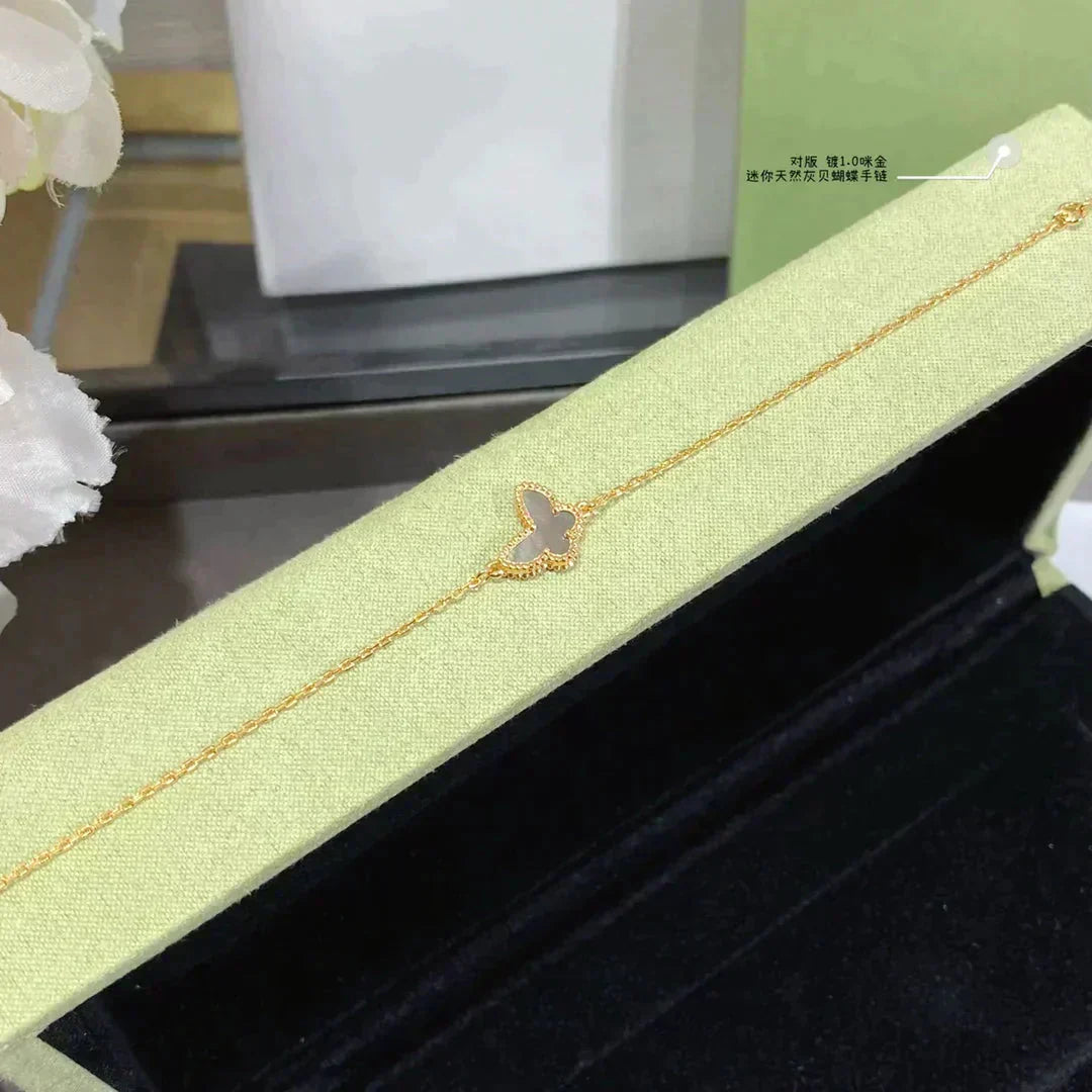 [RAFFINE]BUTTERFLY DARK MOP BUTTERFLY BRACELET