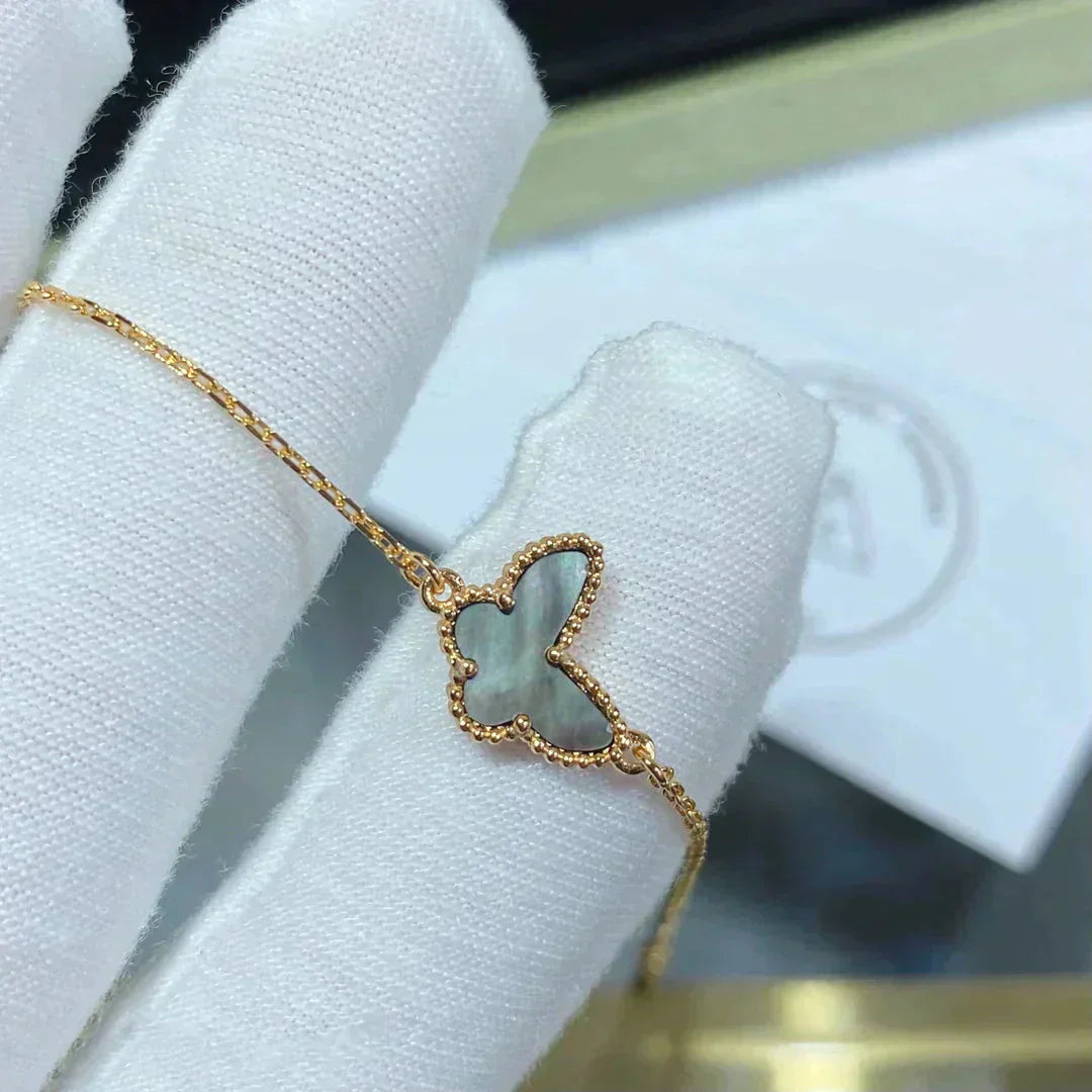 [RAFFINE]BUTTERFLY DARK MOP BUTTERFLY BRACELET