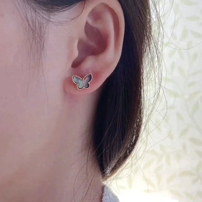 [RAFFINE]BUTTERFLY DARK MOP  EARRINGS