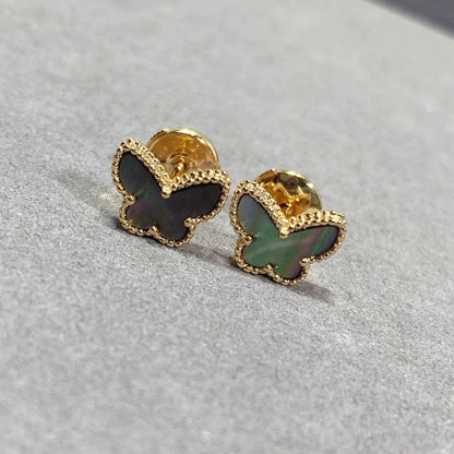 [RAFFINE]BUTTERFLY DARK MOP  EARRINGS