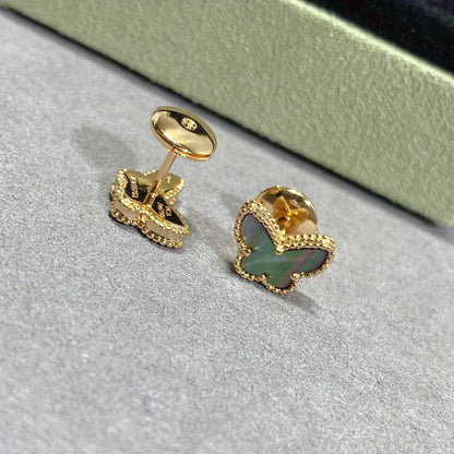 [RAFFINE]BUTTERFLY DARK MOP  EARRINGS