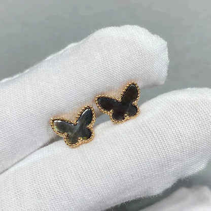 [RAFFINE]BUTTERFLY DARK MOP  EARRINGS