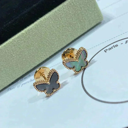 [RAFFINE]BUTTERFLY DARK MOP  EARRINGS