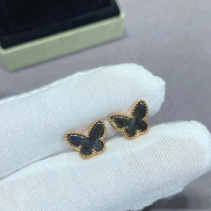 [RAFFINE]BUTTERFLY DARK MOP  EARRINGS