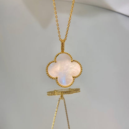 [RAFFINE]CLOVER 25MM MOP LARGE PENDANT NECKLACE