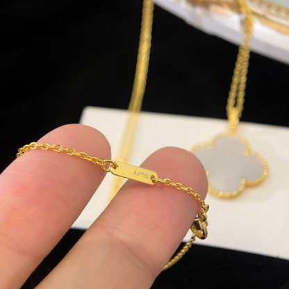 [RAFFINE]CLOVER 25MM MOP LARGE PENDANT NECKLACE