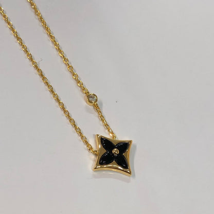 [RAFFINE]STAR BLACK MOP NECKLACE