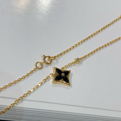[RAFFINE]STAR BLACK MOP NECKLACE