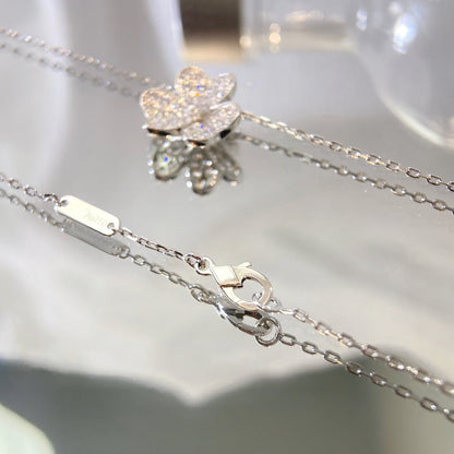 [RAFFINE]FLOWER DIAMOND NECKLACE