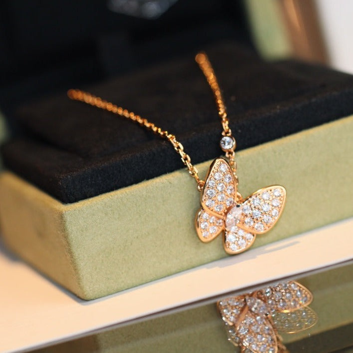 [RAFFINE]BUTTERFLY DIAMOND NECKLACE