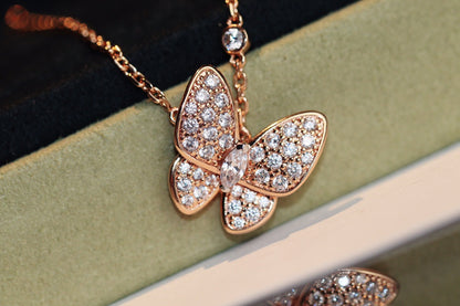 [RAFFINE]BUTTERFLY DIAMOND NECKLACE
