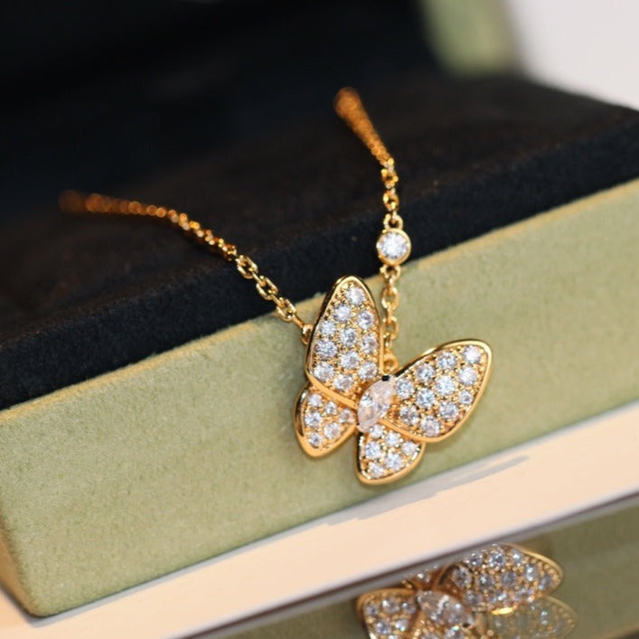 [RAFFINE]BUTTERFLY DIAMOND NECKLACE