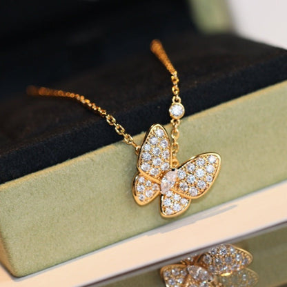 [RAFFINE]BUTTERFLY DIAMOND NECKLACE