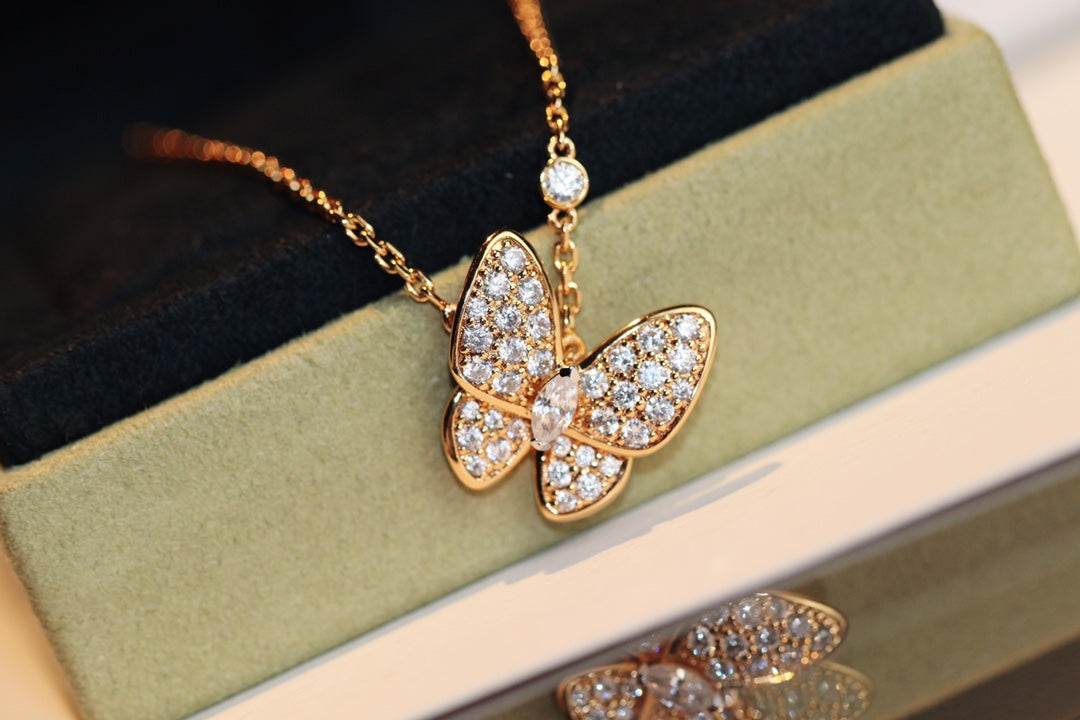 [RAFFINE]BUTTERFLY DIAMOND NECKLACE