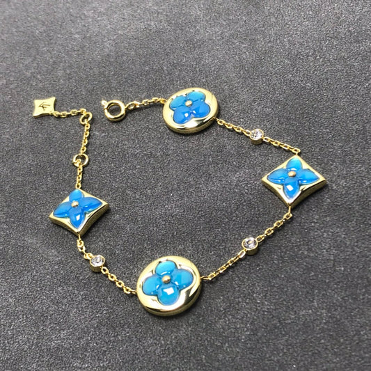 [RAFFINE]STAR AND SUN TURQUOISE 4 MOTIFS 3 DIAMONDS