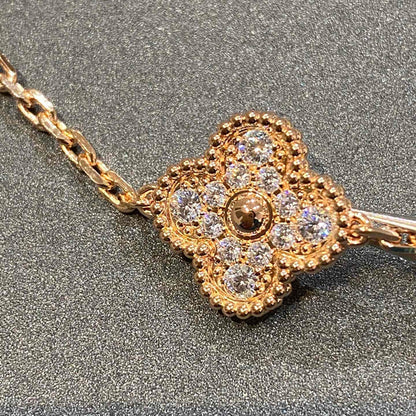 [RAFFINE] CLOVER 5 MOTIF FULL DIAMOND BRACELET COLLECTION