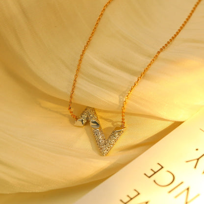 [RAFFINE]VOLT SILVER DIAMOND PEDANT NECKLACE