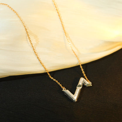 [RAFFINE]VOLT SILVER DIAMOND PEDANT NECKLACE