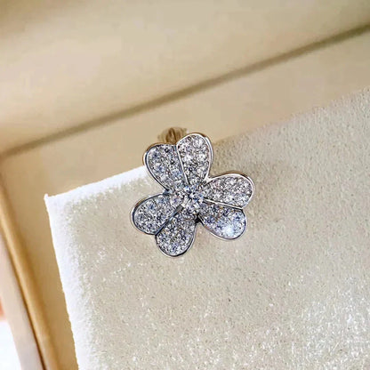 [RAFFINE]CLOVER COMOS DIAMOND EARRINGS SILVER
