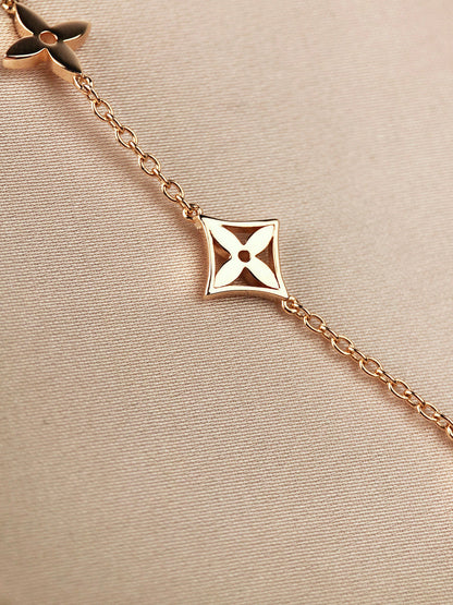 [RAFFINE]STAR AND SUN 7 MOTIFS GOLD BRACELET