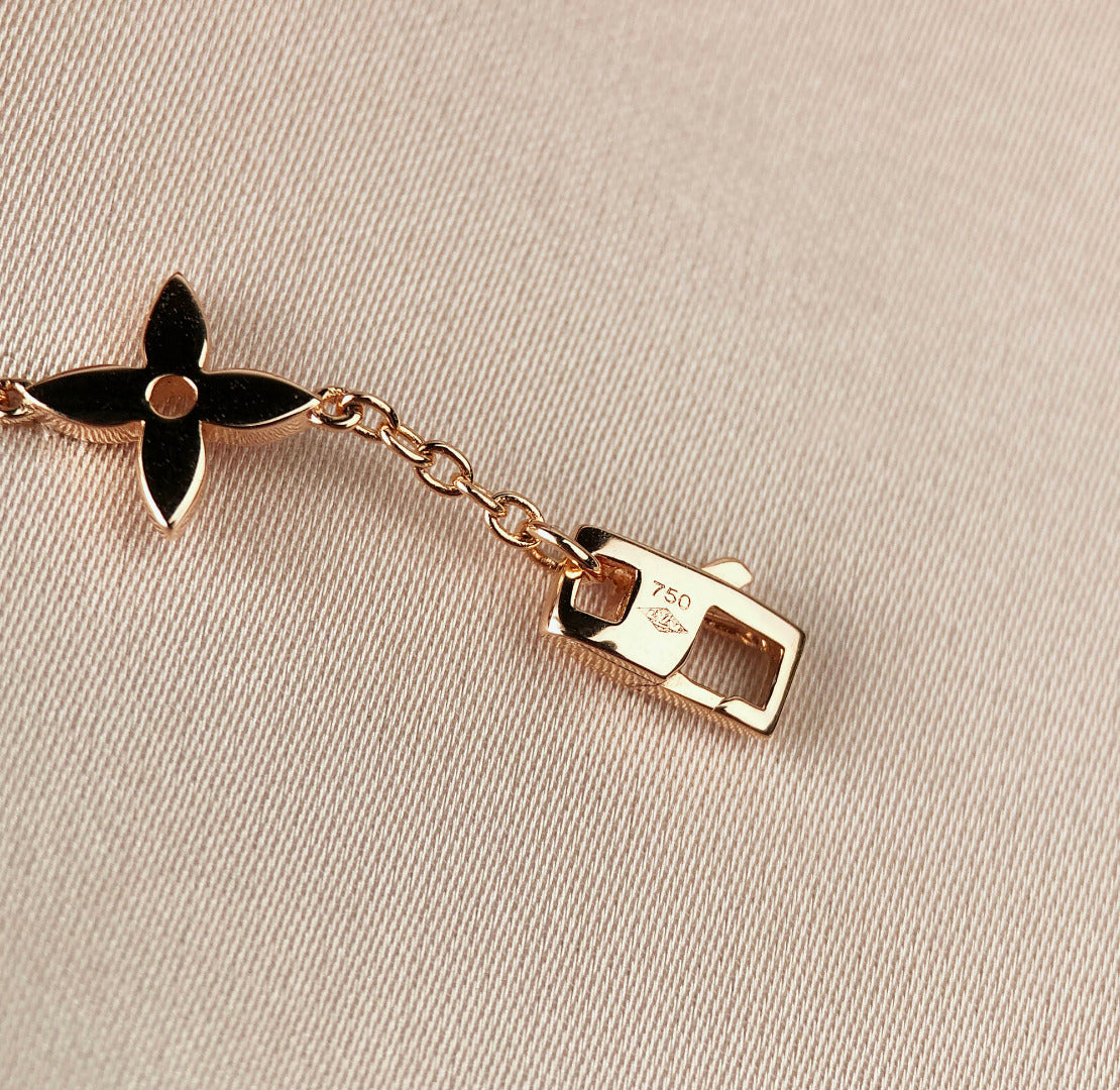 [RAFFINE]STAR AND SUN 7 MOTIFS GOLD BRACELET