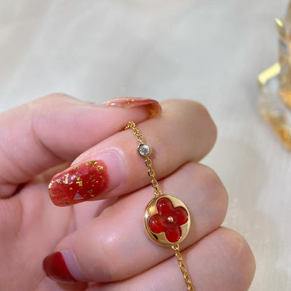 [RAFFINE]SUN PEDANT CARNELIAN BRACELET