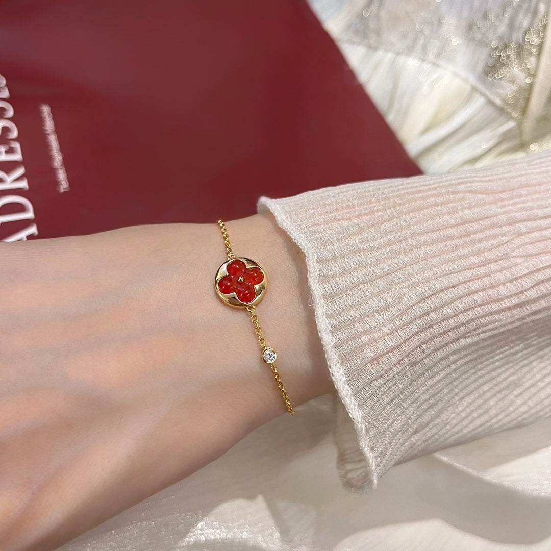 [RAFFINE]SUN PEDANT CARNELIAN BRACELET