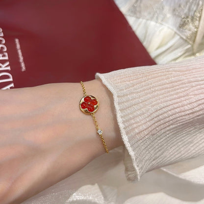 [RAFFINE]SUN PEDANT CARNELIAN BRACELET
